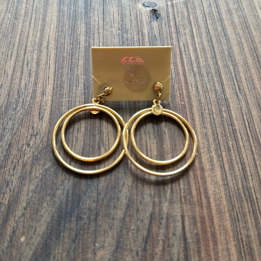 Gold Plated Hoops - NWT